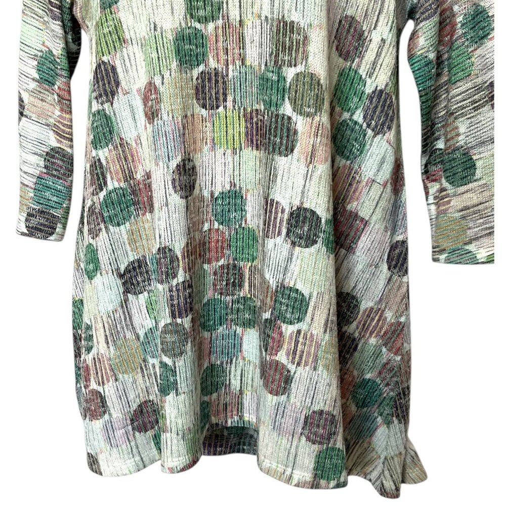 Inoah Mosaic Top Knit Tunic Size M Geometric Pattern Wam Tones - Picture 4 of 10